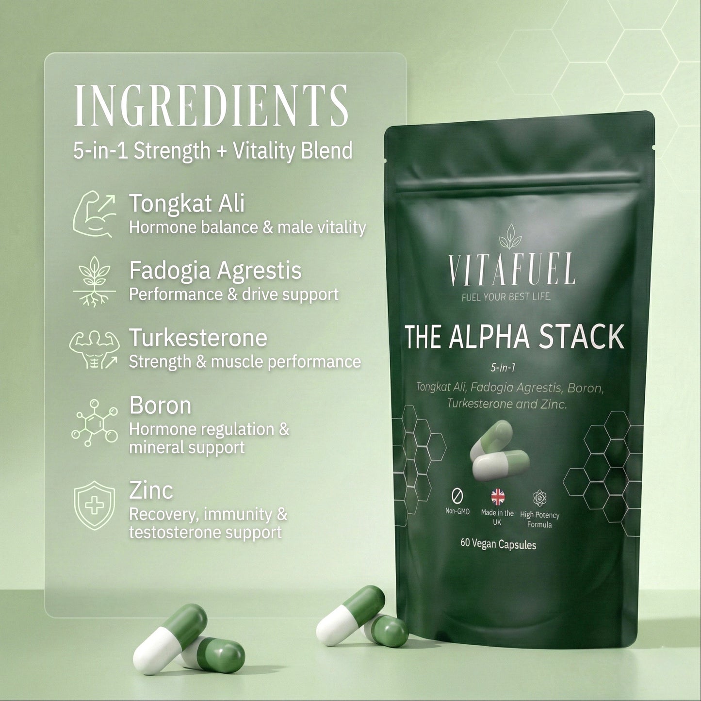 THE ALPHA STACK (5 in 1) Formula